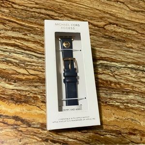 Michael Kors Blue Leather Apple Watch band